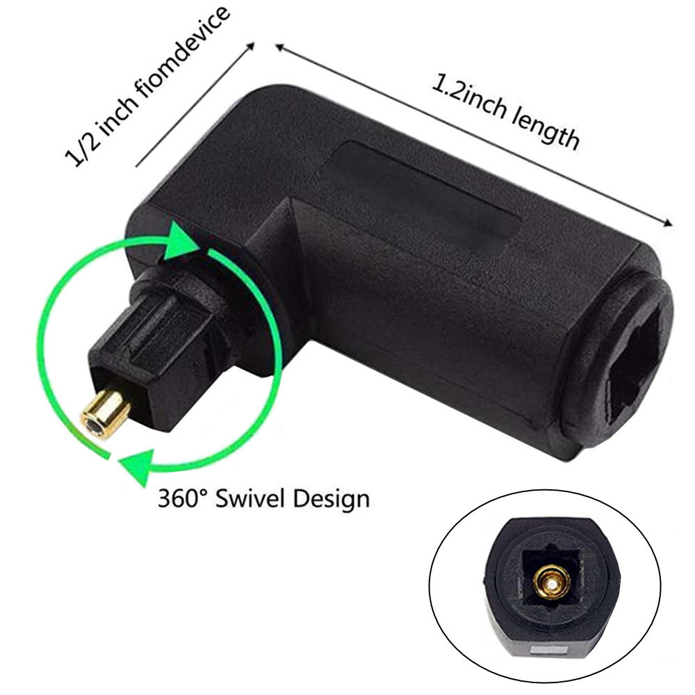 Home Bar And Theater - 90° Right Angle Adapter Optical Audio