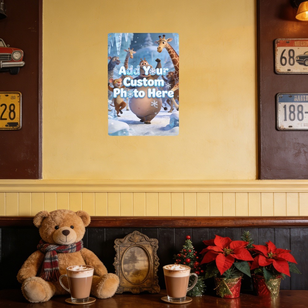 Home Bar Cafe - 8x12 Inch Customizable Iron Wall Plaque