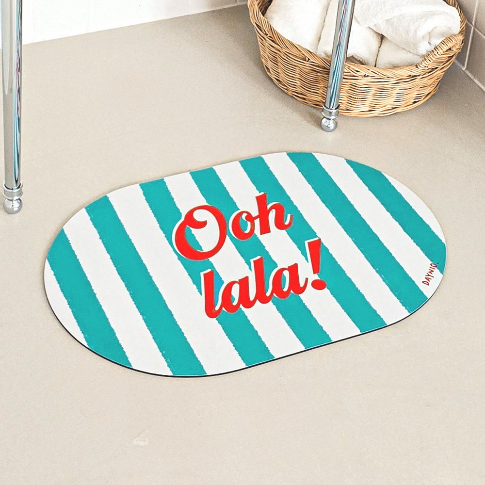 Home Bar Supplies - VIKAMA Oval Dopamine Print Mat Water