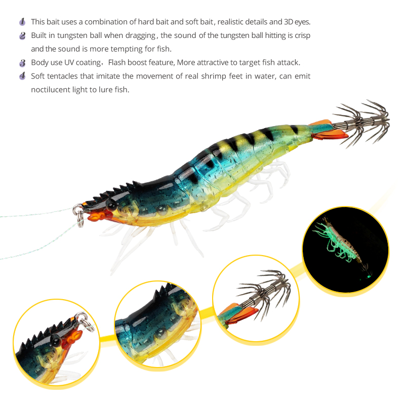 Squid Jig Lures Luminous 9cm 1 - огляд і ціна Jigger Double Sided