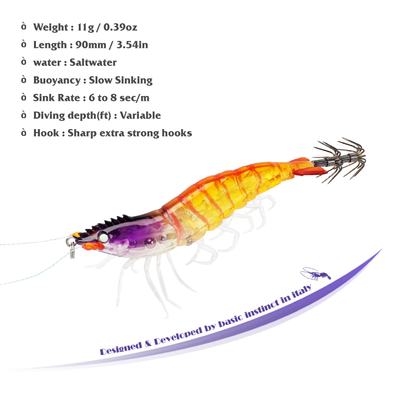 Squid Jig Lures Luminous 9cm 1 - огляд і ціна Jigger Double Sided