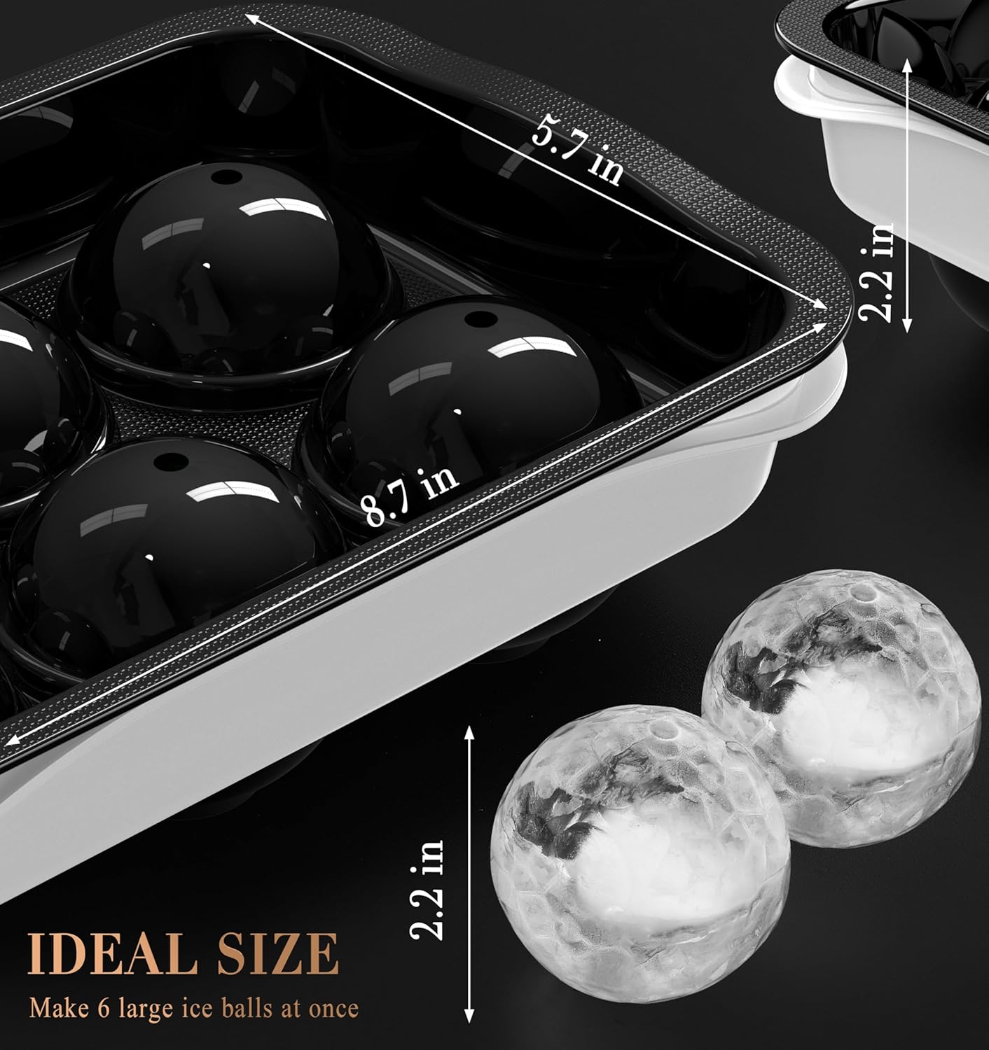 2.2 Inch Round Ice Cube Mold w - огляд і ціна Ice Mold Sphere