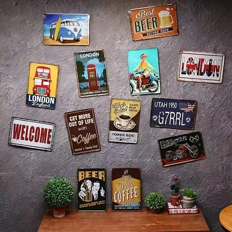 （2D Tin painting）Funny Retro M - огляд і ціна Home Bar Cafe