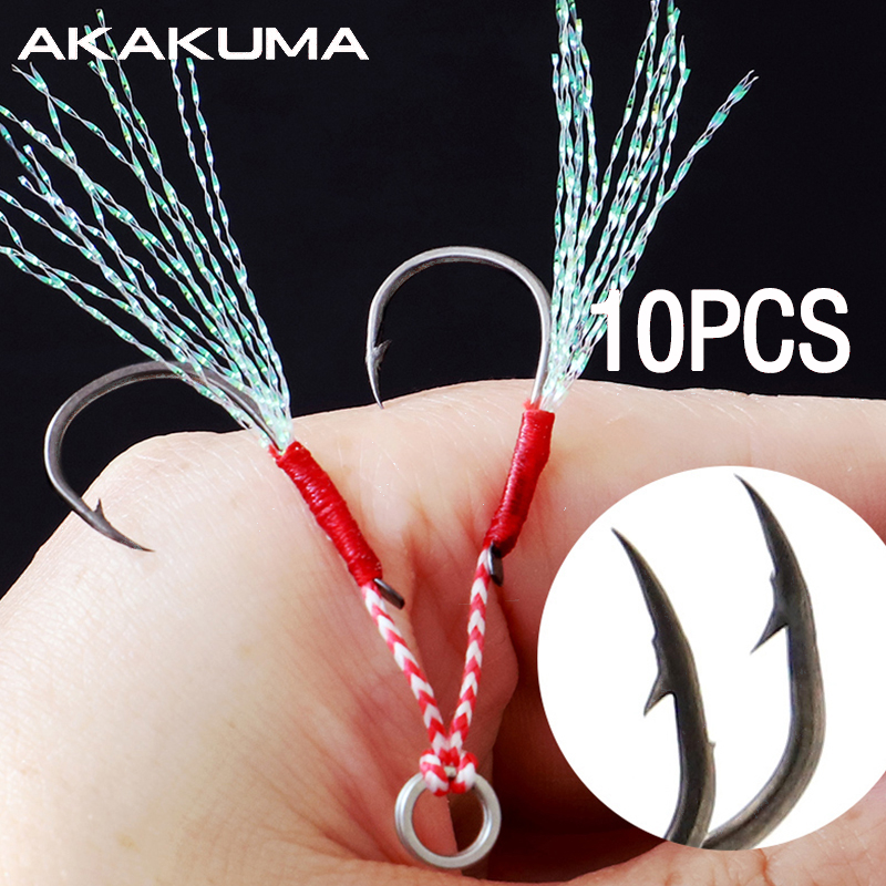 10Pcs Fishing Hooks Single Hoo - огляд і ціна Jigger Double Sided