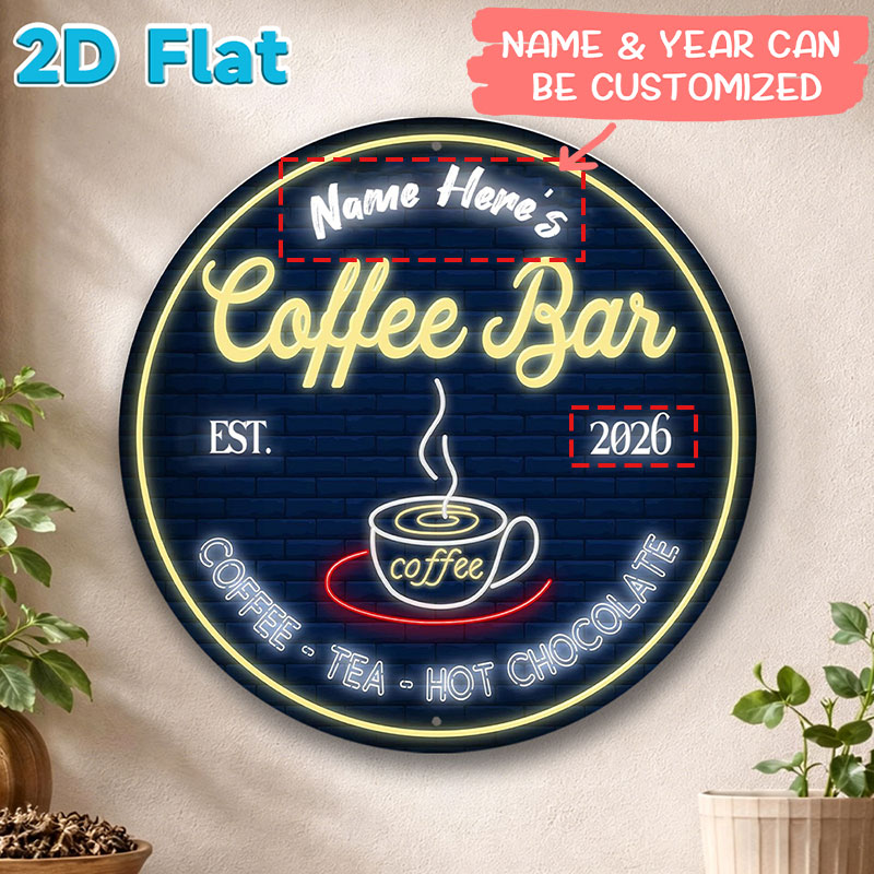 Custom Name & Year Coffee Bar  - огляд і ціна Home Bar Cafe