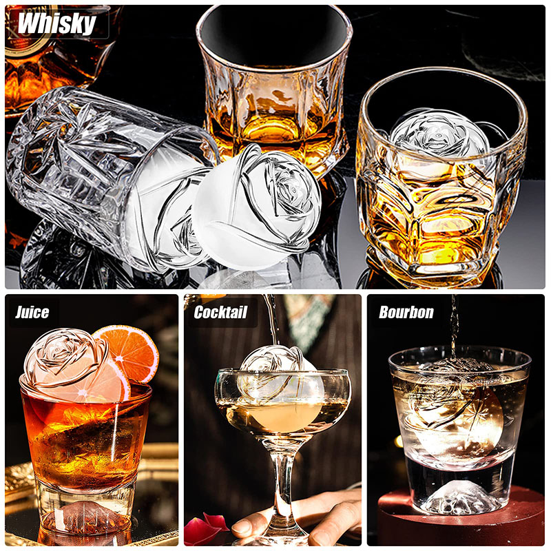 Rose Ice Ball Molds 2.5 Inch L - огляд і ціна Ice Mold Sphere