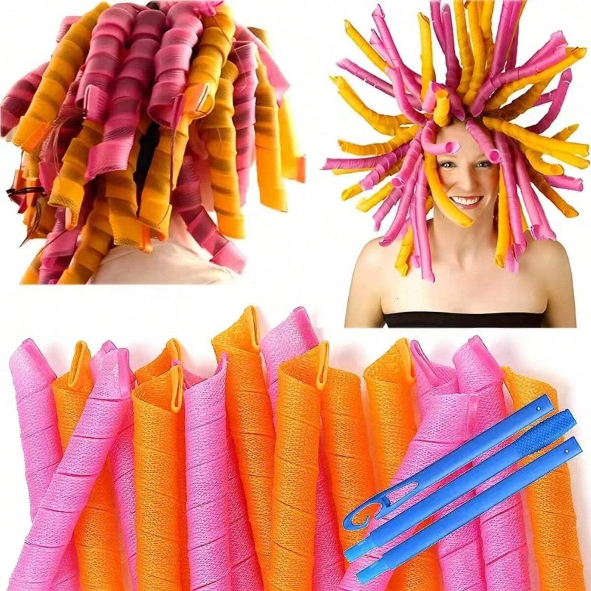 20Pcs Heatless Hair Curlers No - огляд і ціна Home Barber