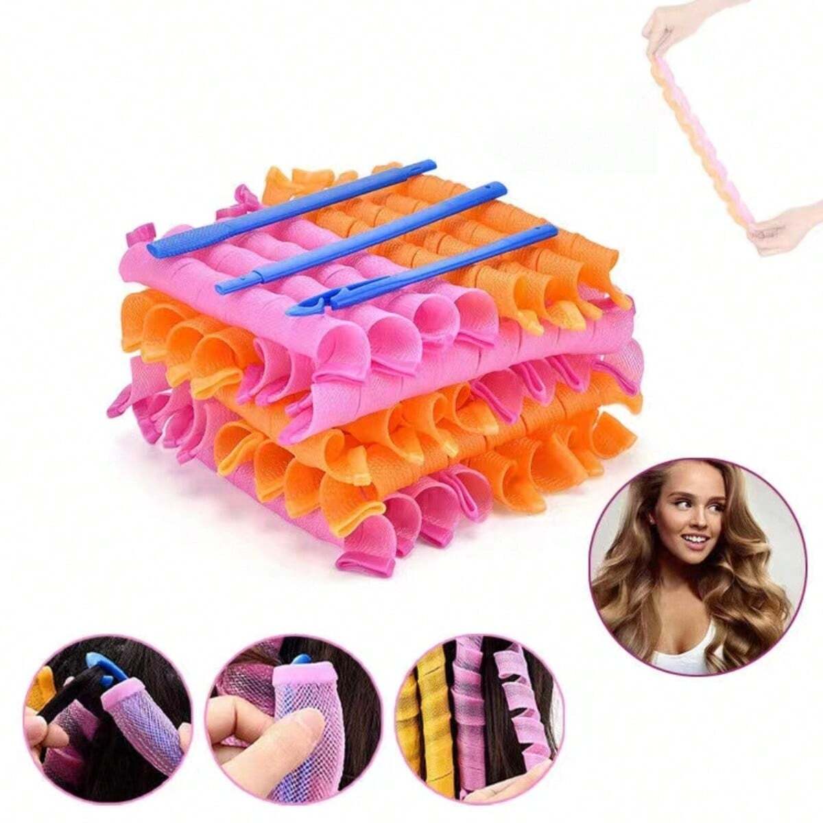 20Pcs Heatless Hair Curlers No - огляд і ціна Home Barber