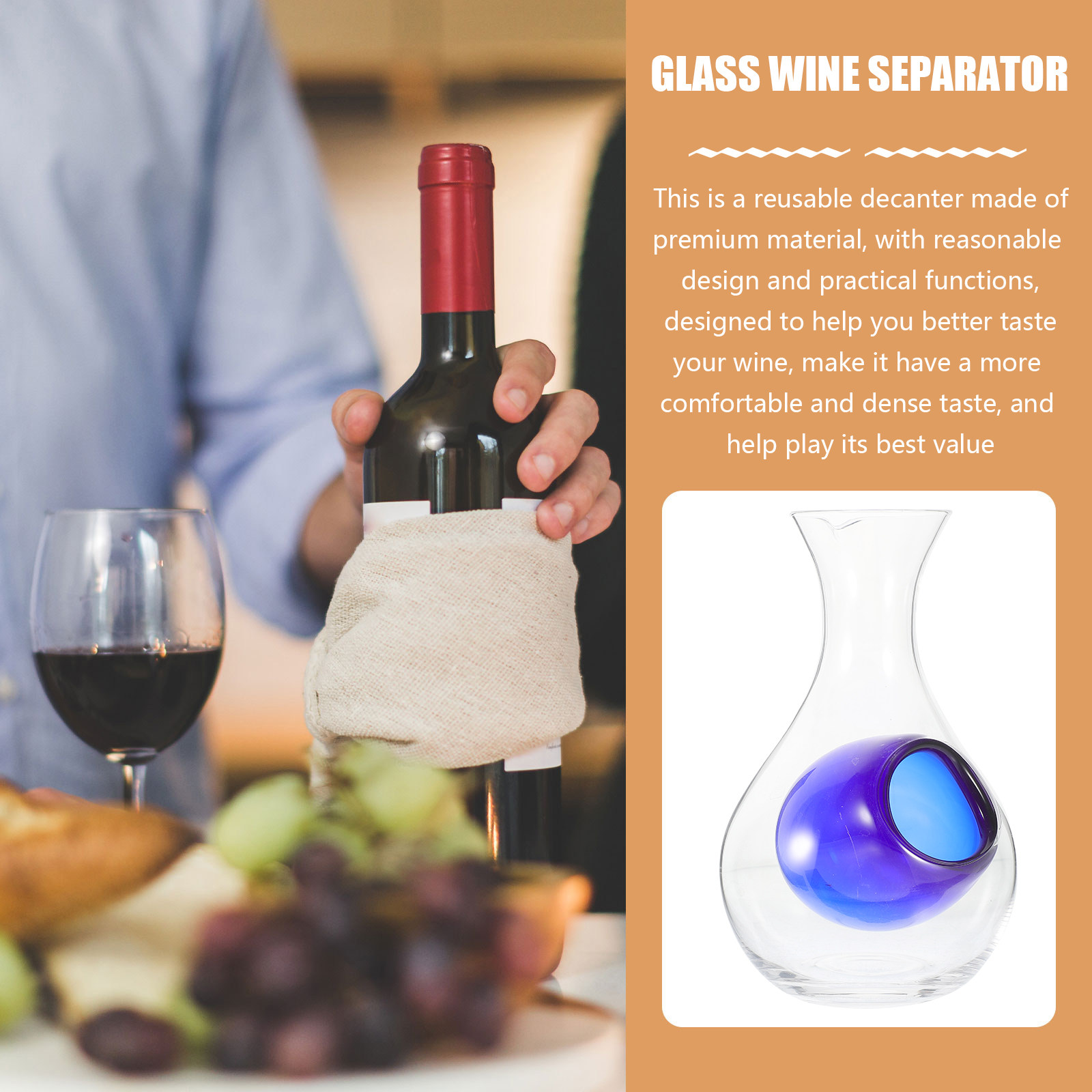 Wine Decanter Premium Glass El - огляд і ціна Home Bar Supplies