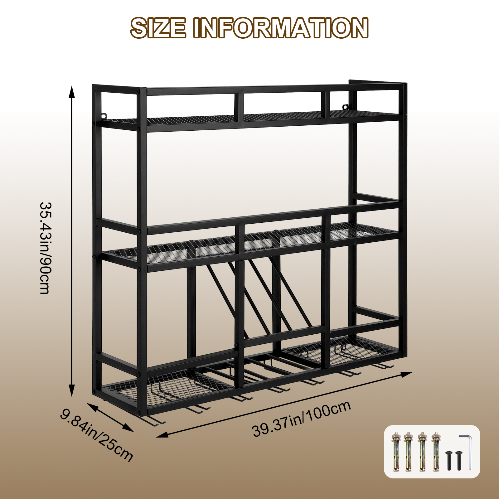3 Tiers Floating Wine Bottle S - огляд і ціна Home Bar Shelves