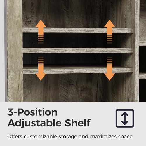 52-Inch Light Grey Farmhouse B - огляд і ціна Home Bar Shelves