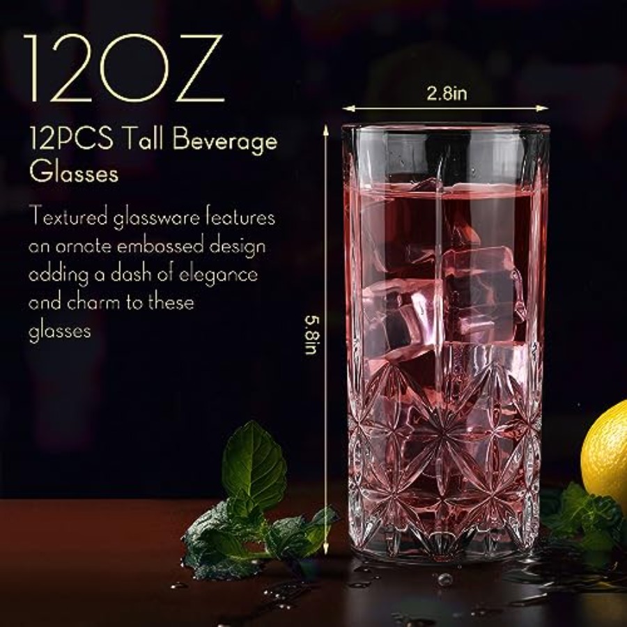 Set of 12 Tall Highball Glasse - огляд і ціна Highball Glass Set