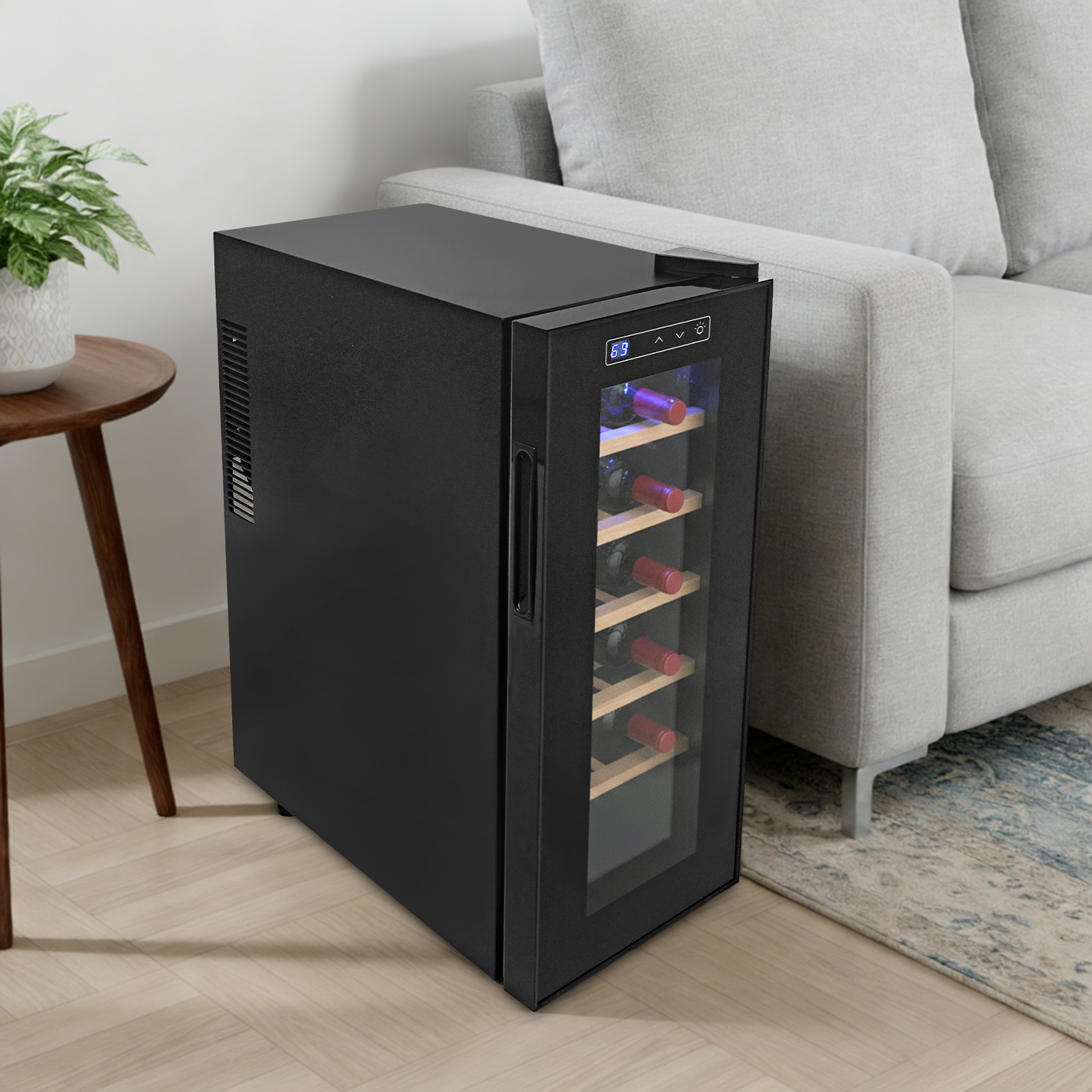 12 Bottle Wine Fridge, Freesta - огляд і ціна Home Bar Shelves
