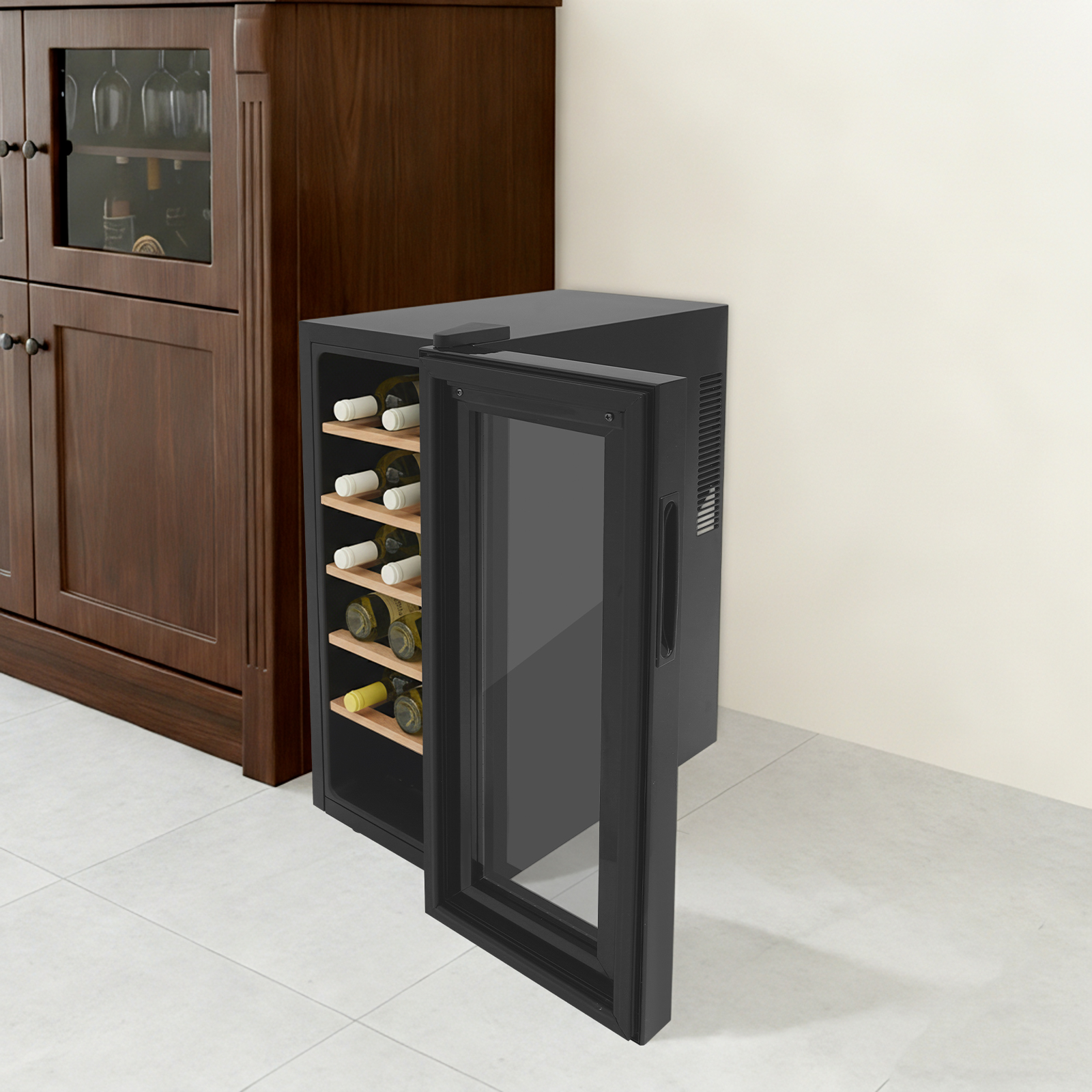 12 Bottle Wine Fridge, Freesta - огляд і ціна Home Bar Shelves