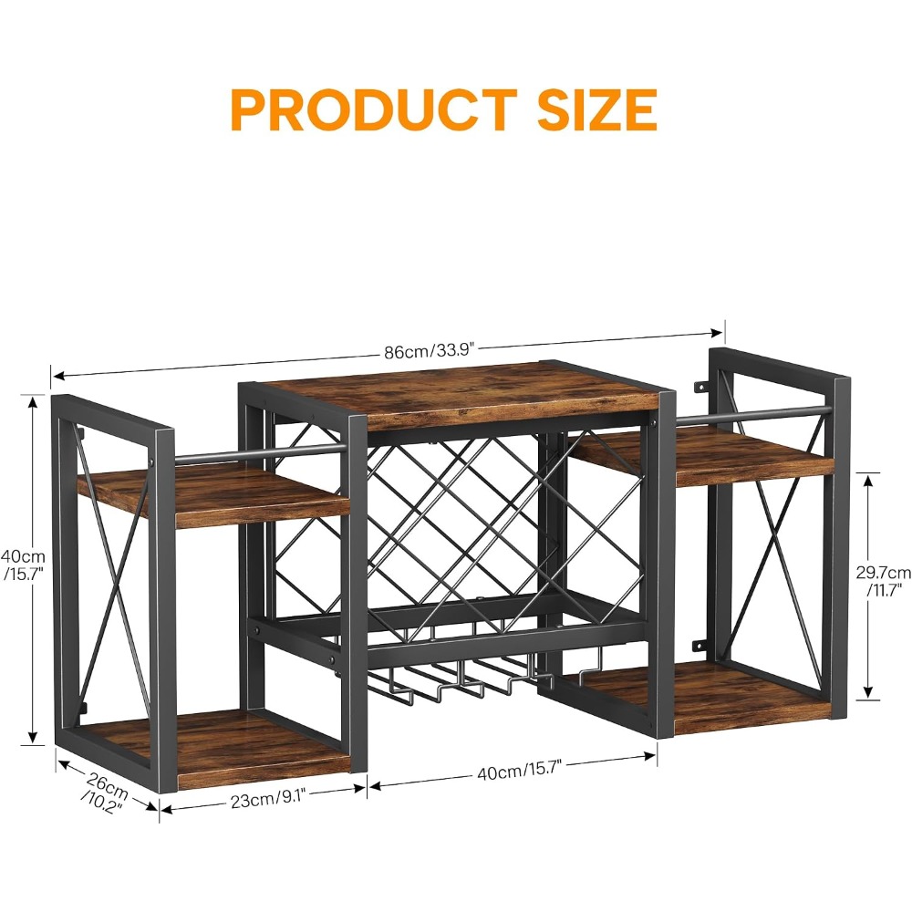 Wall Mounted Wine Rack with Gl - огляд і ціна Home Bar Shelves