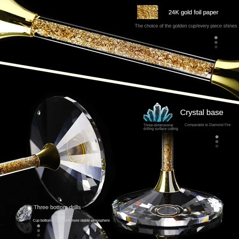 420ml Gold crystal red wine gl - огляд і ціна Highball Glass Set