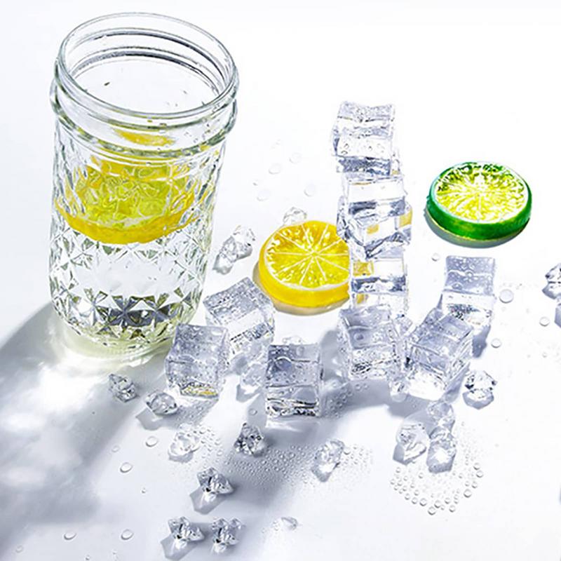 50PCS 3D Acrylic Fake Ice Cube - огляд і ціна Ice Mold Sphere