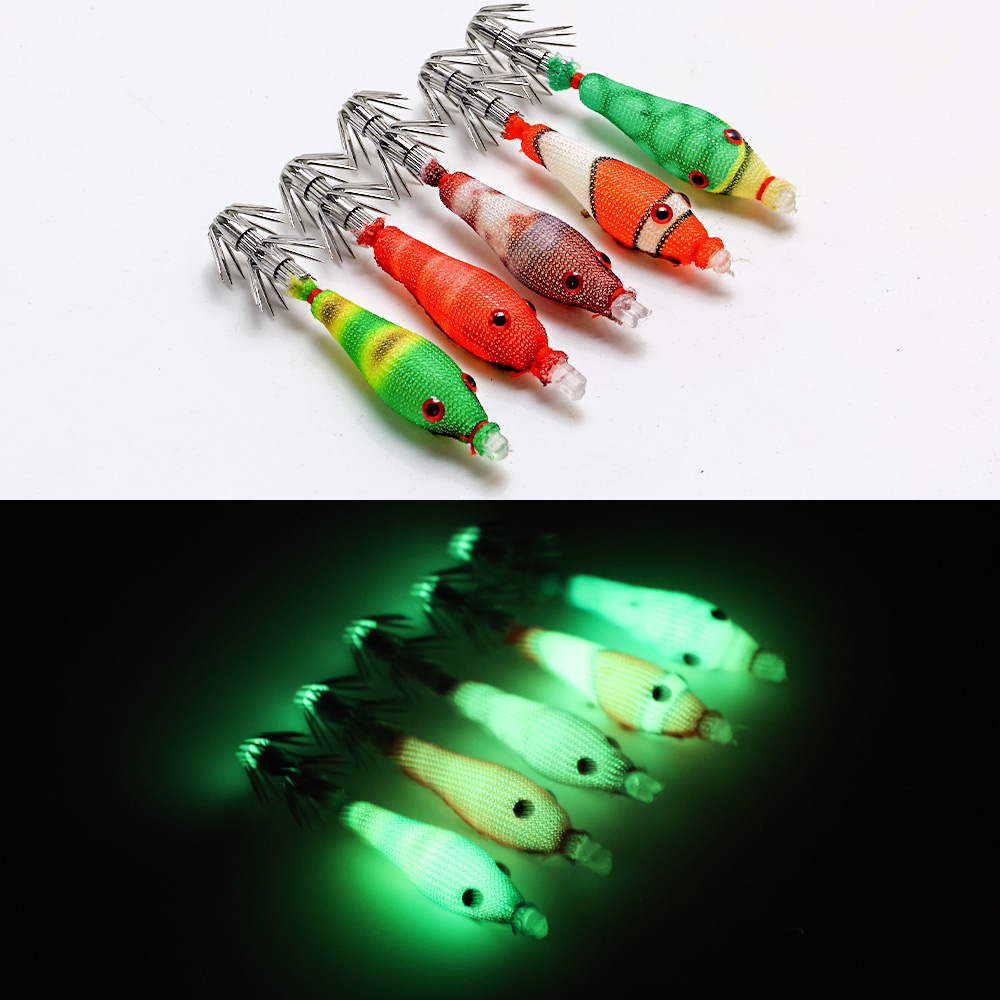 5 Pcs Squid Soft Baits, Lumino - огляд і ціна Jigger Double Sided