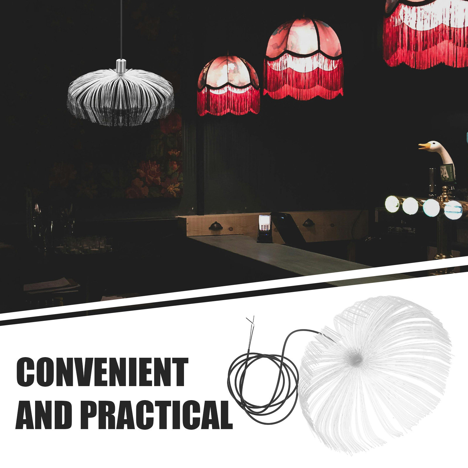 LED Fiber Optic Jellyfish Ceil - огляд і ціна Home Bar And Theater