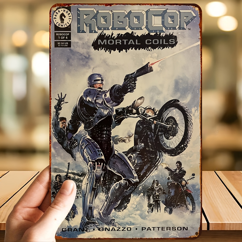 Vintage RoboCop Metal Sign - W - огляд і ціна Home Bar Cafe