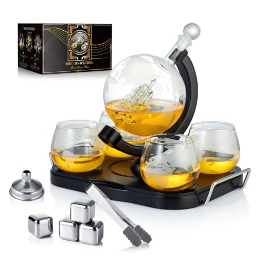 Whiskey Decanter Globe Set Gif - огляд і ціна Decanter Globe Set