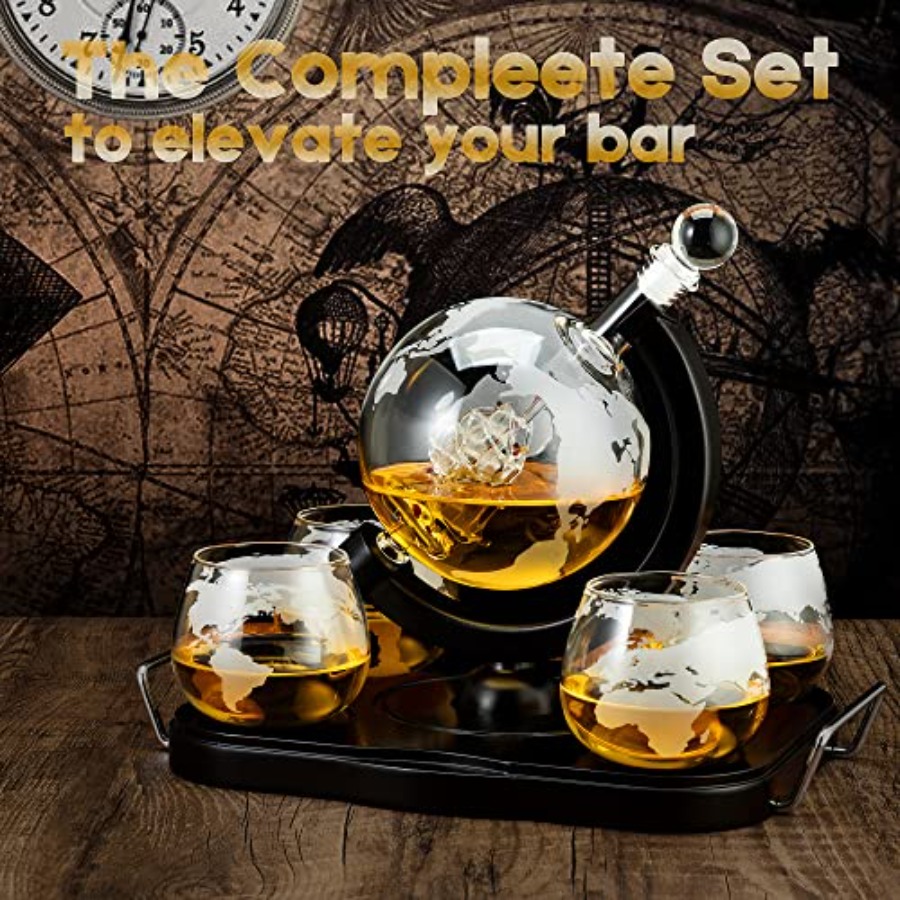 Whiskey Decanter Globe Set Gif - огляд і ціна Decanter Globe Set