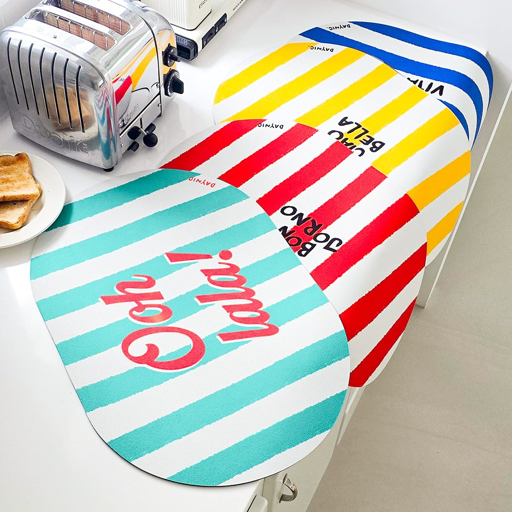 VIKAMA Oval Dopamine Print Mat - огляд і ціна Home Bar Supplies