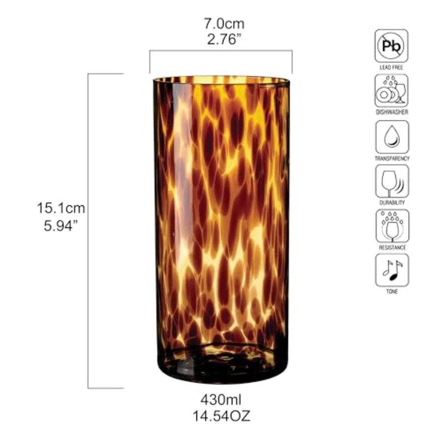 Tortoise Shell Highball Glass  - огляд і ціна Highball Glass Set