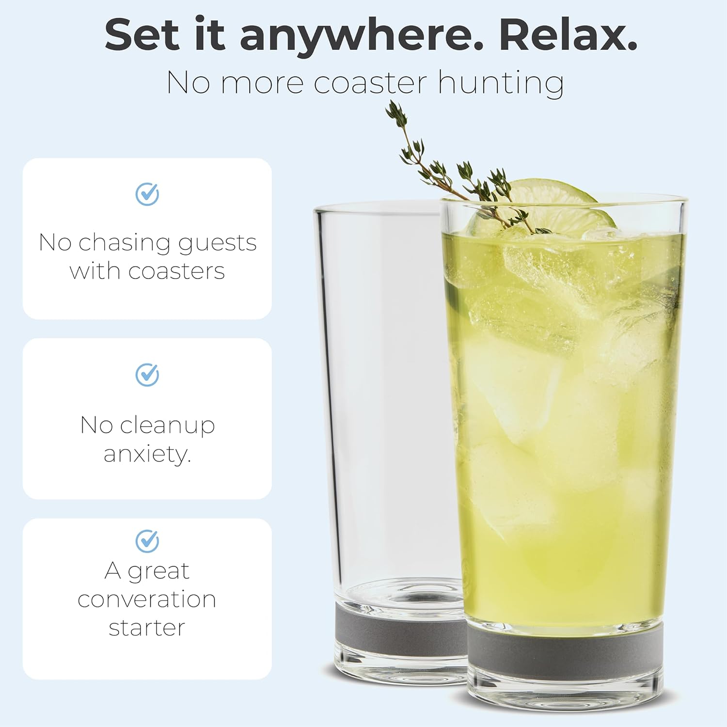Highball Glass with Built-In S - огляд і ціна Highball Glass Set
