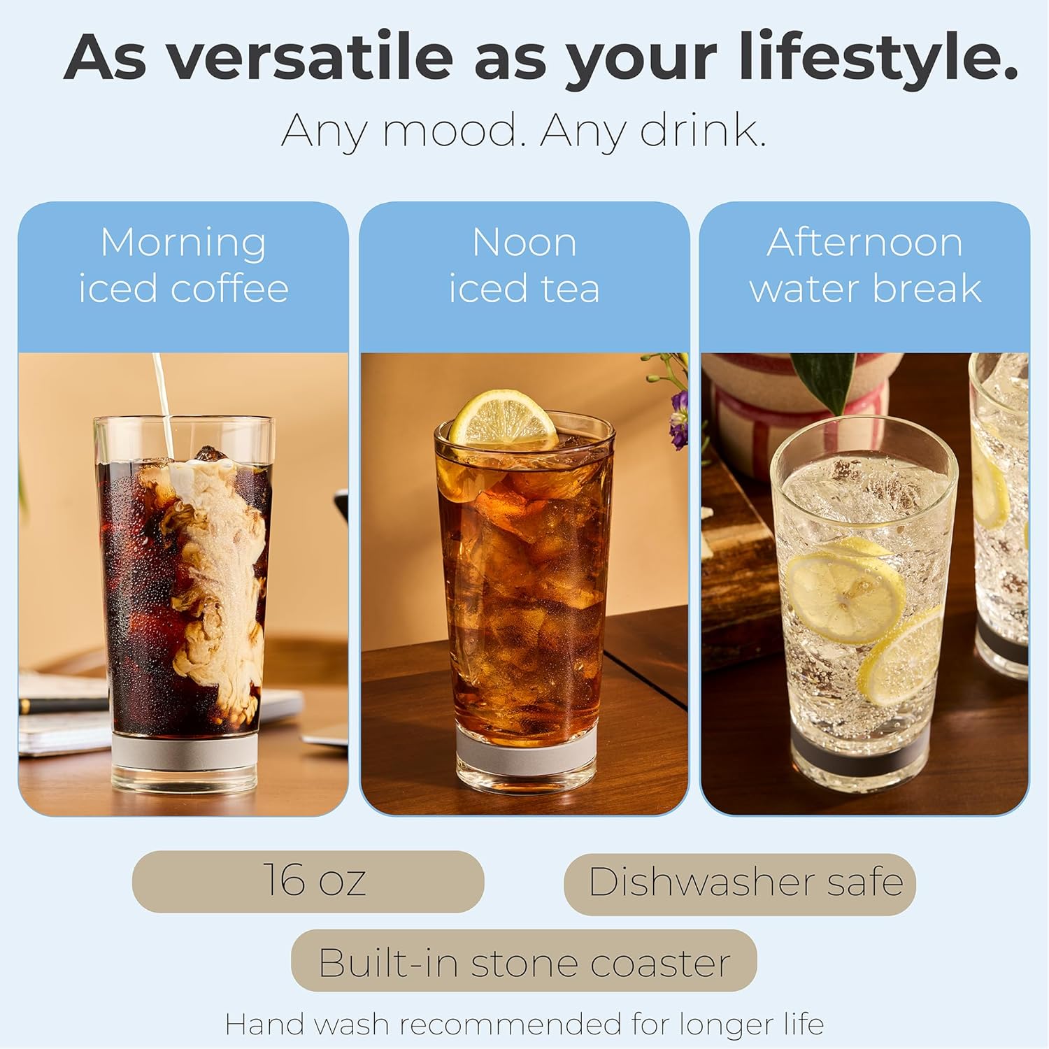 Highball Glass with Built-In S - огляд і ціна Highball Glass Set