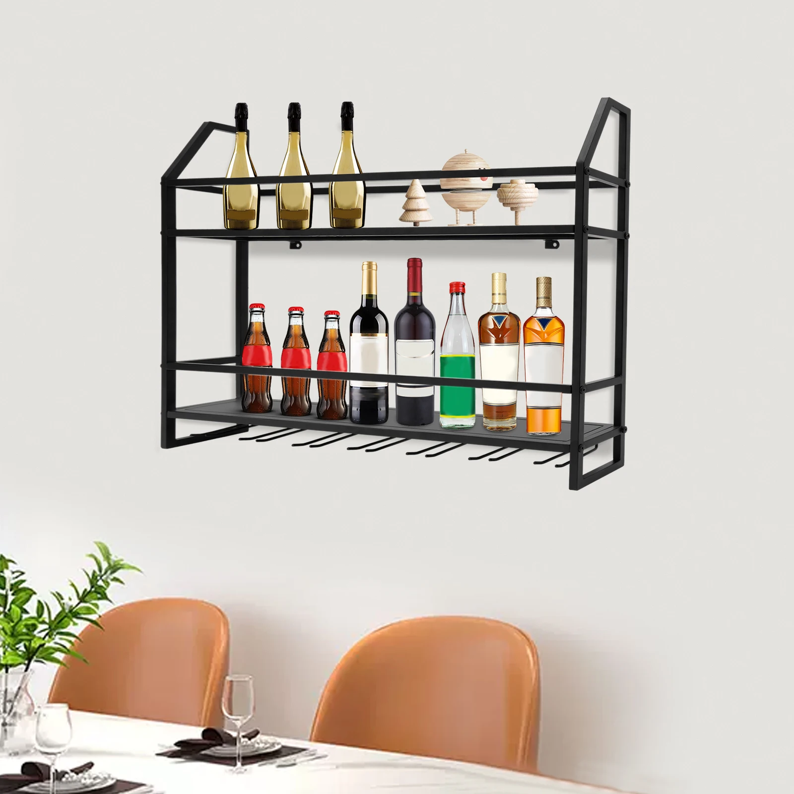 Bar Wine Shelf Wall-Mounted Bo - огляд і ціна Home Bar Shelves