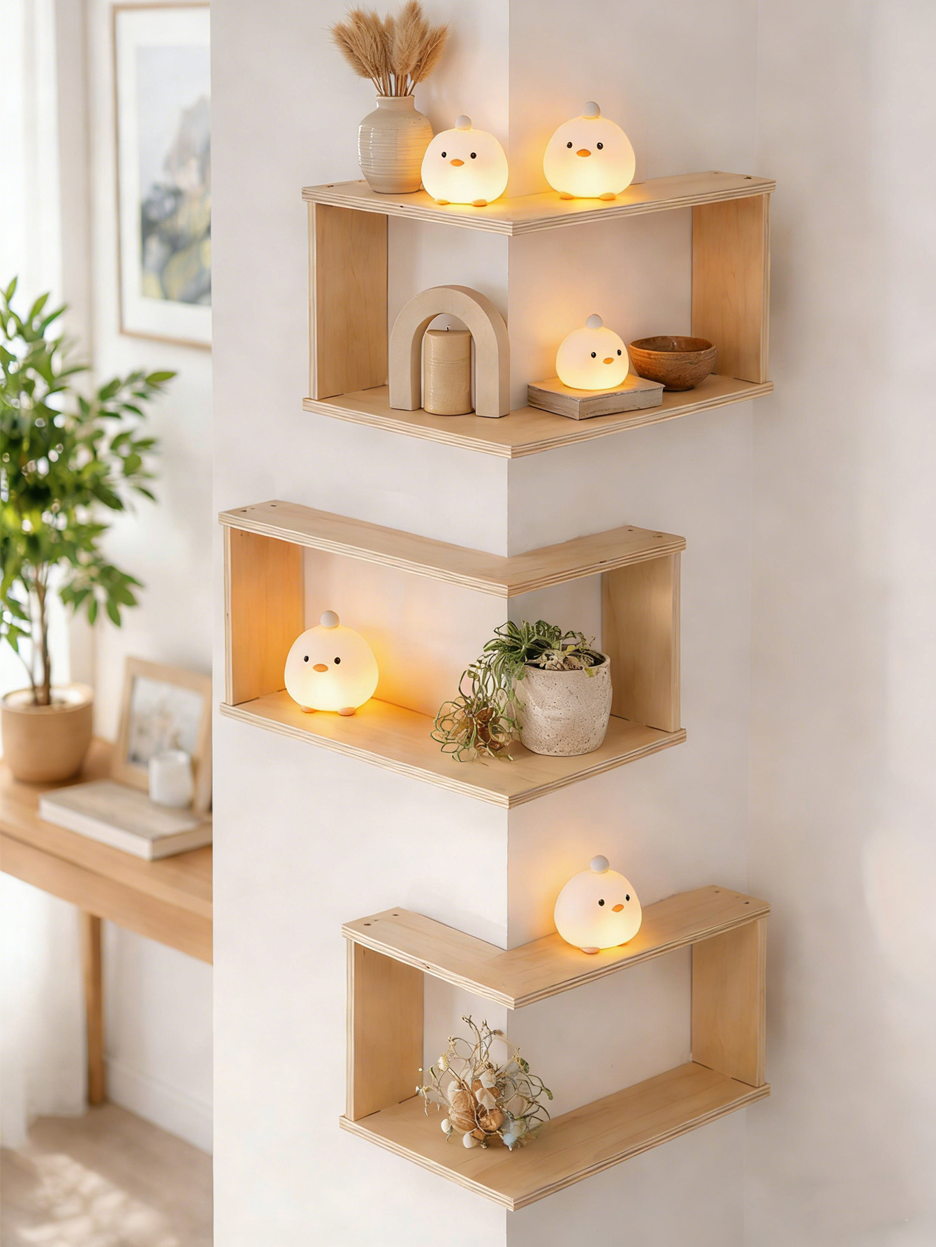 Corner Floating Wooden Shelves - огляд і ціна Home Bar Shelves