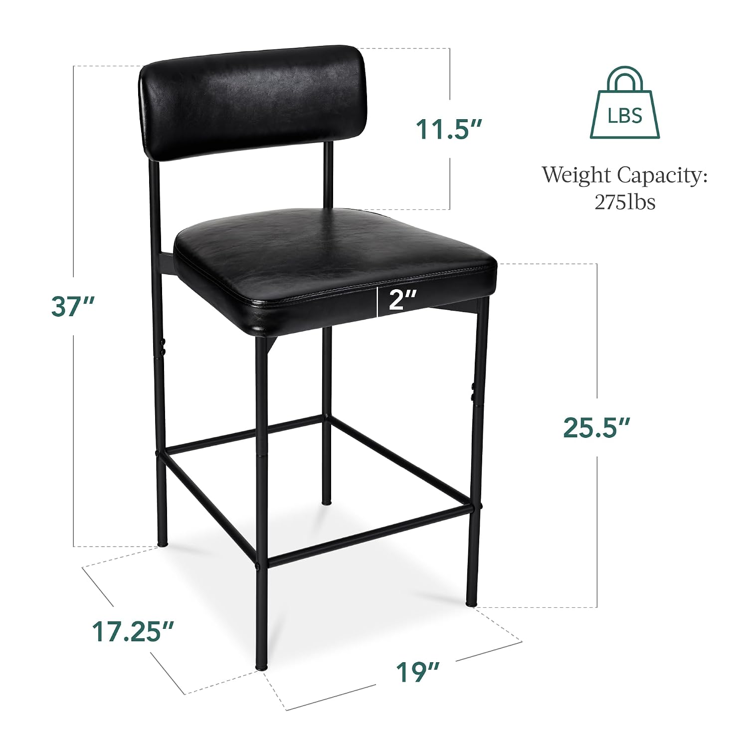 Set of 2, Armless Counter Heig - огляд і ціна Home Bar Stools