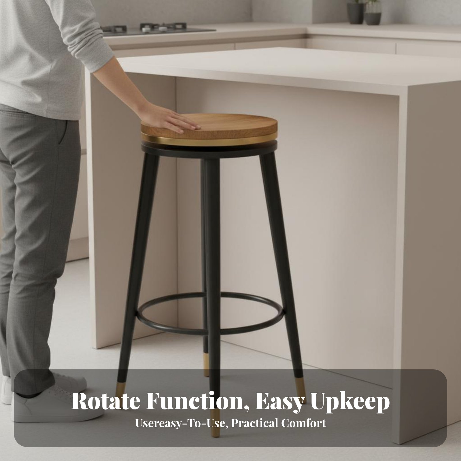 Padded Revolving Counter Stool - огляд і ціна Home Bar Stools
