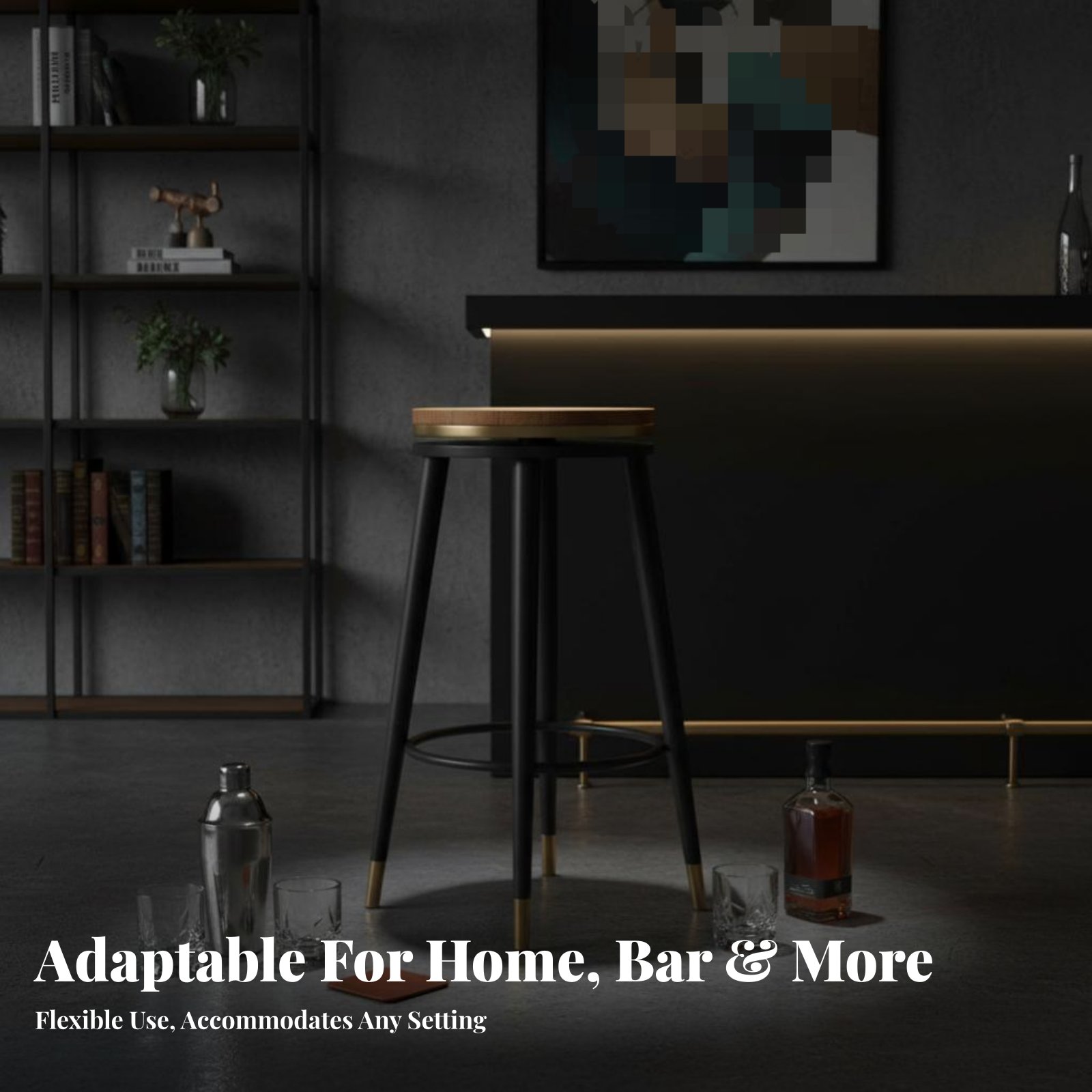 Padded Revolving Counter Stool - огляд і ціна Home Bar Stools