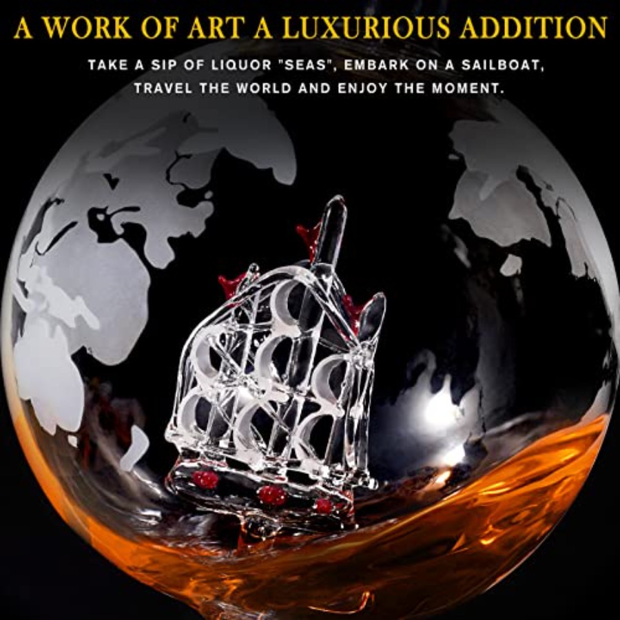 Gifts for Men Dad Fathers Day, - огляд і ціна Decanter Globe Set