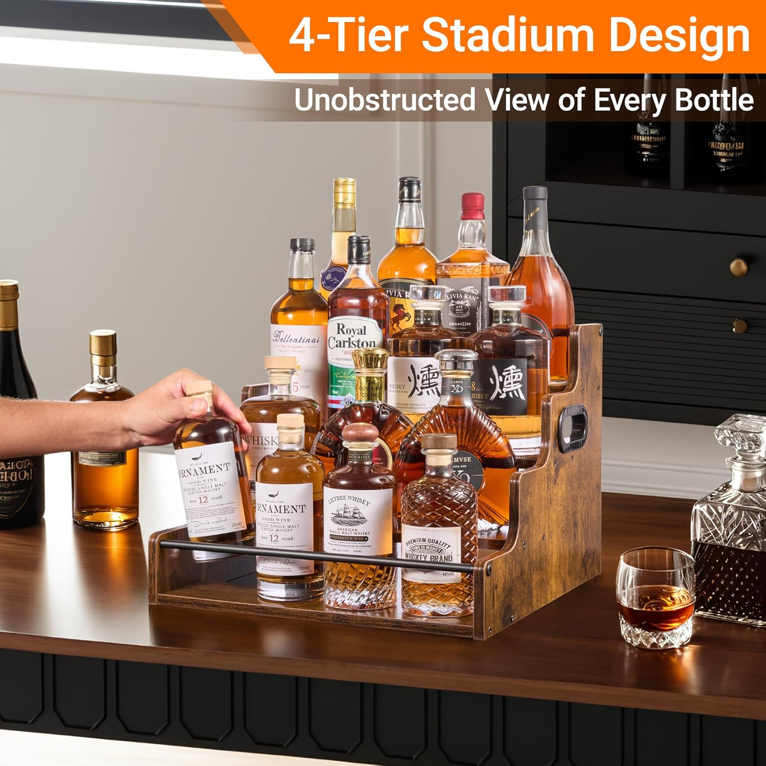 Liquor Bottle Display Shelf, C - огляд і ціна Home Bar Shelves