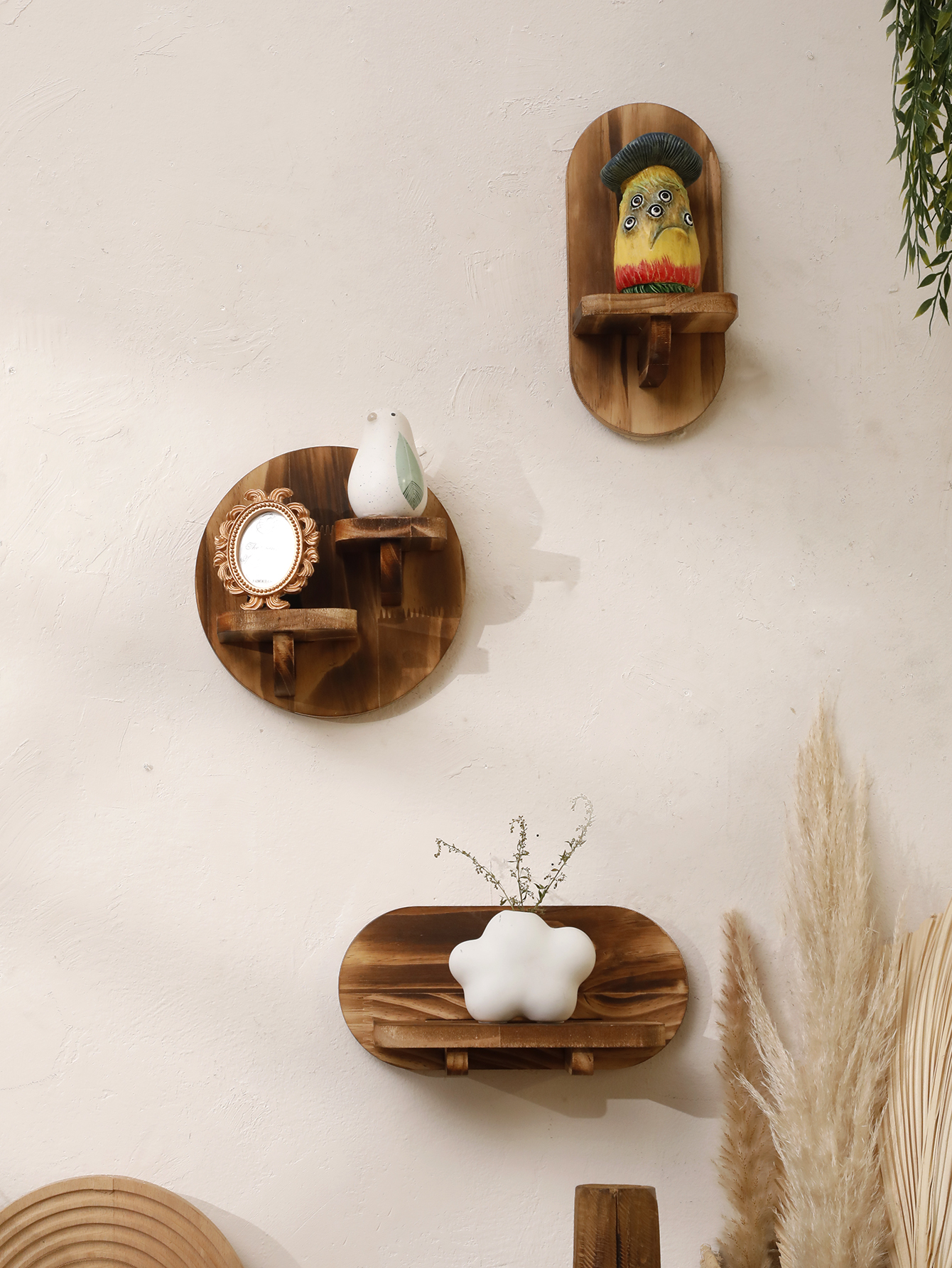 1/2-tier Wooden Shelves Oval C - огляд і ціна Home Bar Shelves