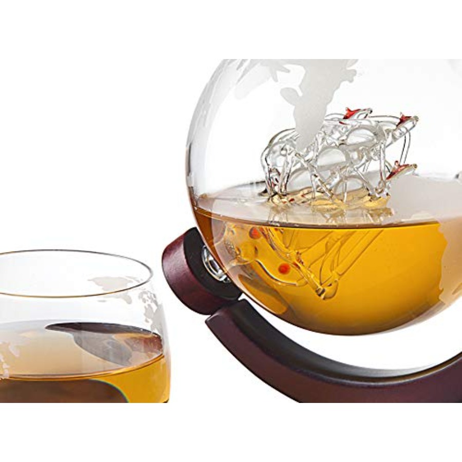 Whiskey Decanter Globe Set wit - огляд і ціна Decanter Globe Set