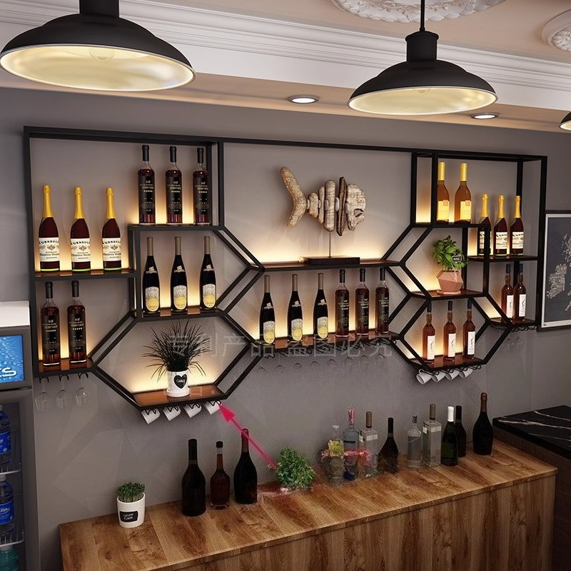 Metal Shelves Wine Cabinet Liv - огляд і ціна Home Bar Shelves