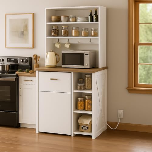 White Farmhouse-Style 6-Tier S - огляд і ціна Home Bar Shelves
