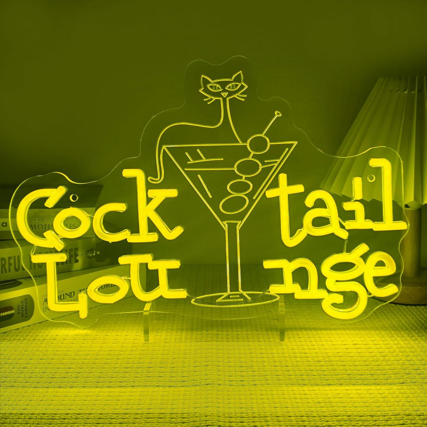 Cocktail Lounge Neon Sign Dimm - огляд і ціна Home Bar Cafe